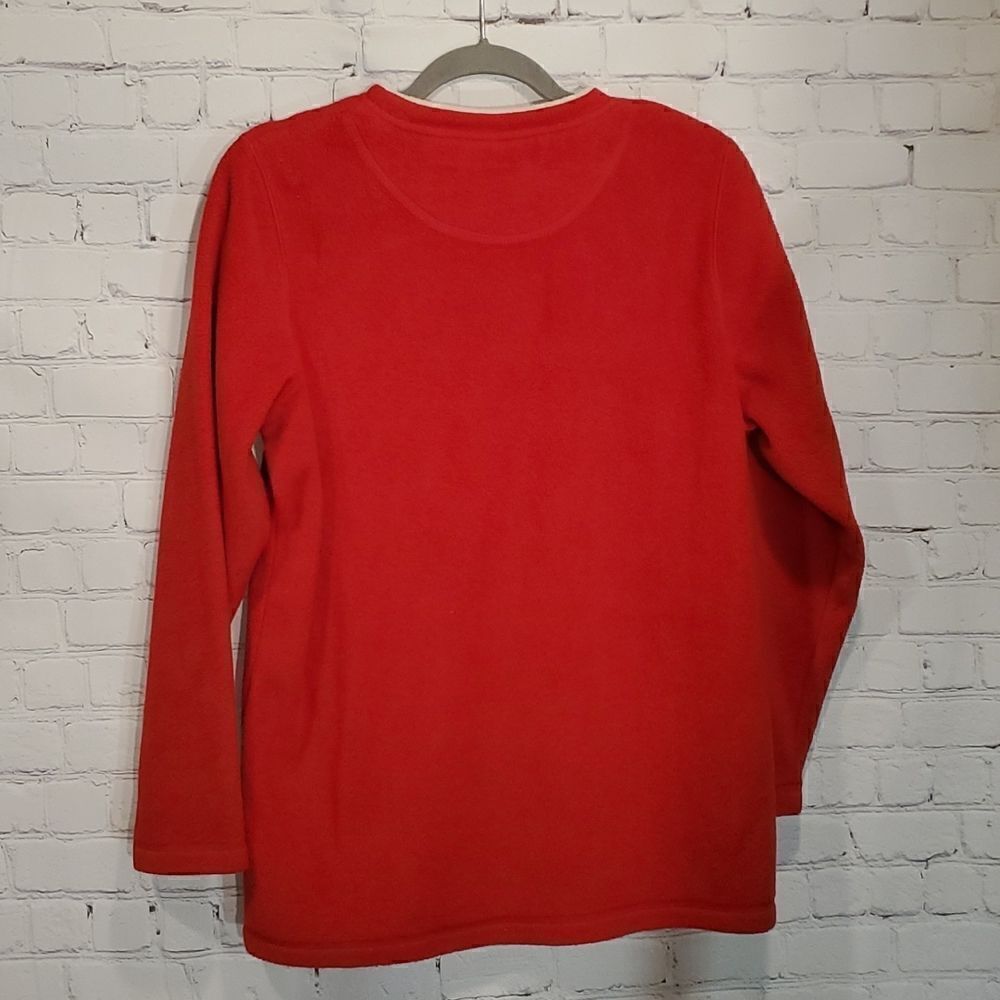Bonnie Evans red Snowman pullover fleece - Picture 5 of 5